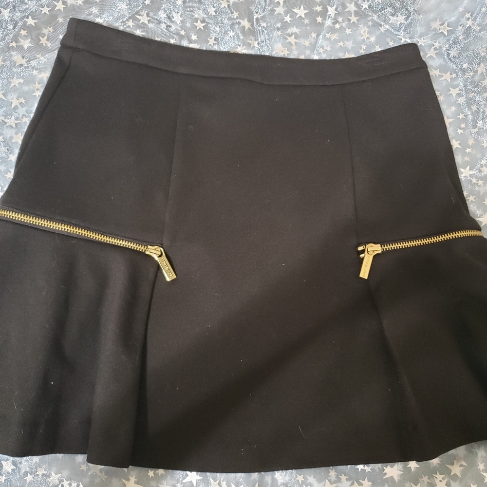 Michael Kors zipper pleated skirt